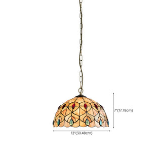 ZOWALA - Dome Shell Living Room Multi-Color Pendant Light Image - 27