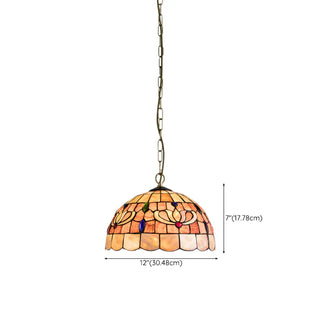 ZOWALA - Dome Shell Living Room Multi-Color Pendant Light Image - 29