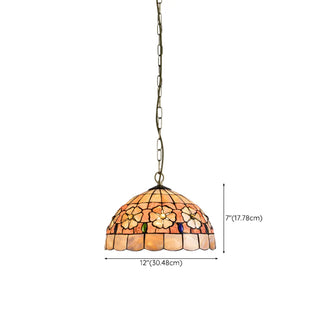 ZOWALA - Dome Shell Living Room Multi-Color Pendant Light Image - 30