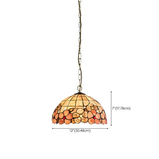 ZOWALA - Dome Shell Living Room Multi-Color Pendant Light Image - 31
