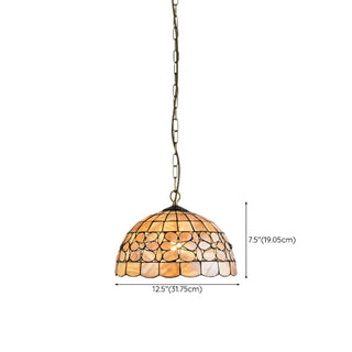 ZOWALA - Dome Shell Living Room Multi-Color Pendant Light Image - 32