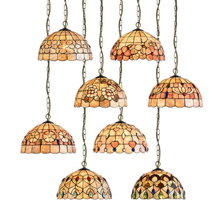 ZOWALA - Dome Shell Living Room Multi-Color Pendant Light Image - 5