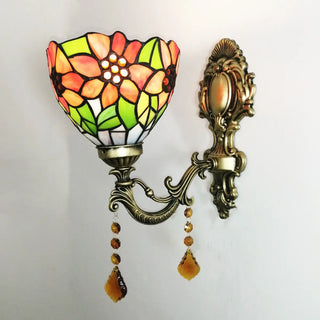 Tiffany Style Geometric Stained Glass Wall Light Zawala Image - 1