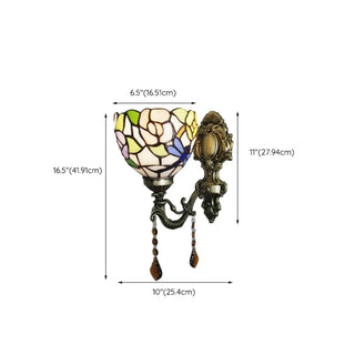 Tiffany Style Geometric Stained Glass Wall Light Zawala Image - 15