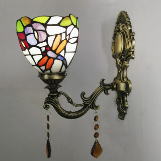 Tiffany Style Geometric Stained Glass Wall Light Zawala Image - 2