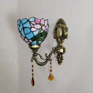 Tiffany Style Geometric Stained Glass Wall Light Zawala Image - 8