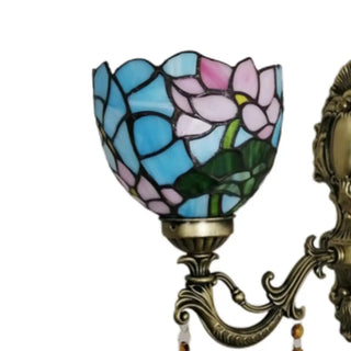 Tiffany Style Geometric Stained Glass Wall Light Zawala Image - 9