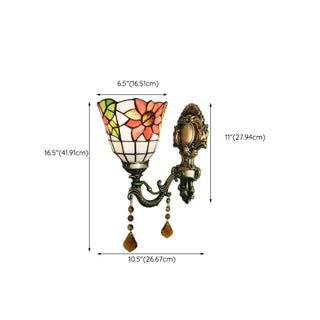 Tiffany Style Geometric Stained Glass Wall Light Zawala Image - 12