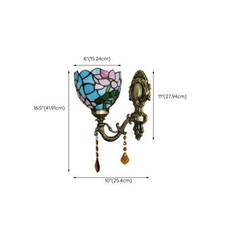 Tiffany Style Geometric Stained Glass Wall Light Zawala Image - 13