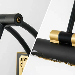 Vintage Adjustable Tube Black Metal Vanity Light Zawala Image - 10