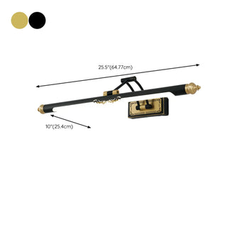 Vintage Adjustable Tube Black Metal Vanity Light Zawala Image - 13