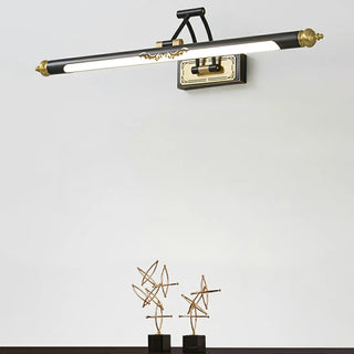 Vintage Adjustable Tube Black Metal Vanity Light Zawala Image - 4