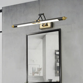 Vintage Adjustable Tube Black Metal Vanity Light Zawala Image - 5