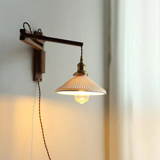 ZOWALA - Vintage Adjustable Swing Arm Wall Sconce Image - 3