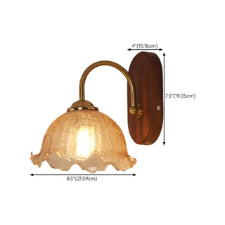 ZOWALA - Modern Glass Wood Indoor Wall Light Image - 11