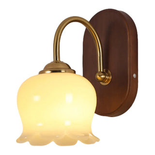 ZOWALA - Modern Glass Wood Indoor Wall Light Image - 6