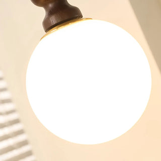 Vintage Globe Black Wood Wall Light with Pull Chain Zawala Image - 14