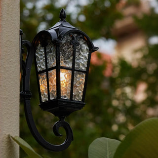 Vintage Weather-Resistant Outdoor Wall Lantern Light Zawala Image - 4