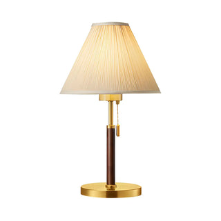 Elegant Gold Cone Table Lamp with Pull Chain Switch Zawala Image - 15