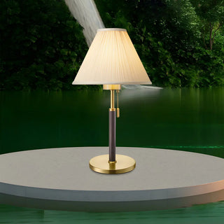 Elegant Gold Cone Table Lamp with Pull Chain Switch Zawala Image - 3
