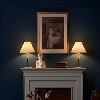 Elegant Gold Cone Table Lamp with Pull Chain Switch Zawala Image - 6