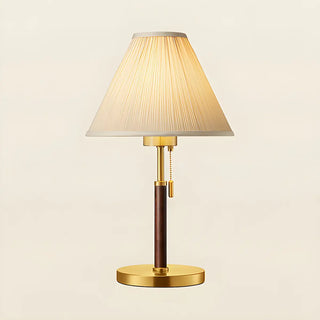 Elegant Gold Cone Table Lamp with Pull Chain Switch Zawala Image - 9