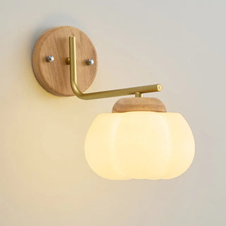 Beautiful Strawberry Shaped Wood Bedside Wall Sconce Zawala Image - 11
