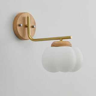 Beautiful Strawberry Shaped Wood Bedside Wall Sconce Zawala Image - 12