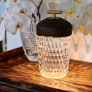 Creative Glass Cylindrical Cup-Shape Decor Table Lamp Zawala Image - 2