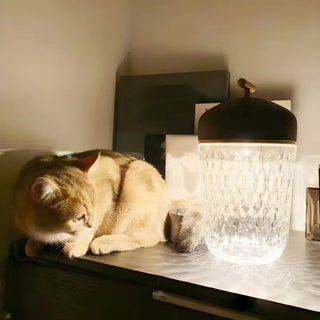 Creative Glass Cylindrical Cup-Shape Decor Table Lamp Zawala Image - 6