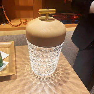 Creative Glass Cylindrical Cup-Shape Decor Table Lamp Zawala Image - 7