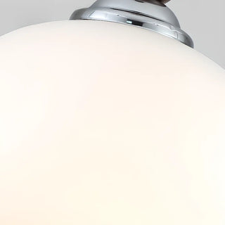 Walnut Wood Drum White Frosted Glass Wall Sconce Zawala Image - 9