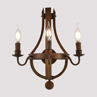 ZOWALA - Walnut Wood Candle Chain Empire Chandelier Image - 12