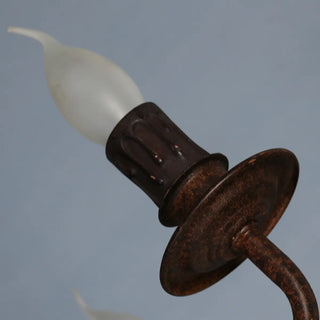 ZOWALA - Walnut Wood Candle Chain Empire Chandelier Image - 15