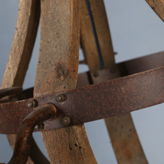 ZOWALA - Walnut Wood Candle Chain Empire Chandelier Image - 16