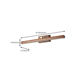 ZOWALA - Modern Wood Grain Tube LED Bathroom Vanity Light #size