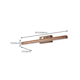 ZOWALA - Modern Wood Grain Tube LED Bathroom Vanity Light Image - 14