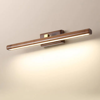 ZOWALA - Modern Wood Grain Tube LED Bathroom Vanity Light Image - 2