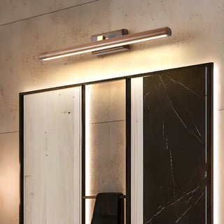 ZOWALA - Modern Wood Grain Tube LED Bathroom Vanity Light Image - 3
