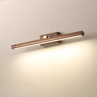 ZOWALA - Modern Wood Grain Tube LED Bathroom Vanity Light Image - 5