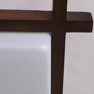 Bedroom Walnut Wood Square LED Flush Mount Ceiling Lamp Zawala Image - 8