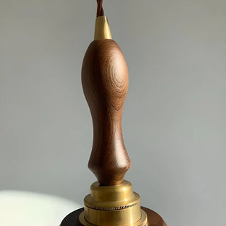ZOWALA - Warehouse Handle Walnut Wood Cone Bedroom Pendant Light Image - 4