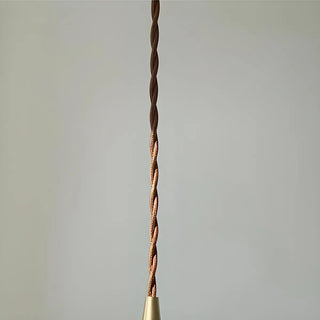 ZOWALA - Warehouse Handle Walnut Wood Cone Bedroom Pendant Light Image - 6