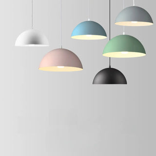 Warehouse Multi Color Aluminum Dome Modern Pendant Light Image - 32