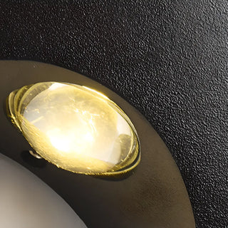 Simple Black Metal Clear Glass Wall Light Warm Light Zawala Image - 10