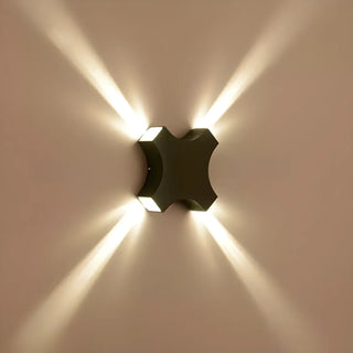 Simple Black Metal Clear Glass Wall Light Warm Light Zawala Image - 4