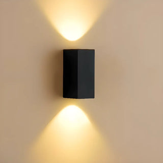 Simple Black Metal Clear Glass Wall Light Warm Light Zawala Image - 7
