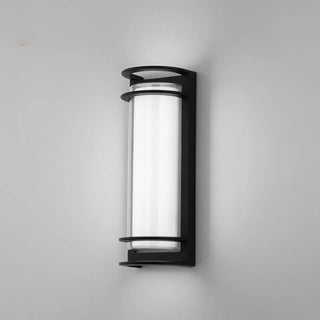 Waterproof Grid Design Black Outdoor LED Wall Sconce Zawala Image - 4