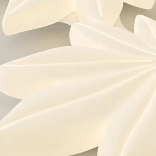 Whimsical White Resin Maple Leaf LED Flush Mount Light Zawala Image - 13