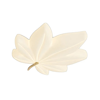 Whimsical White Resin Maple Leaf LED Flush Mount Light Zawala Image - 17